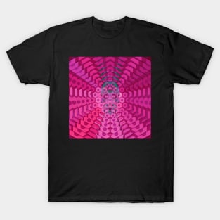 Electroluminated Skull Radiate - Hot Pink T-Shirt